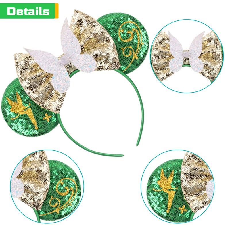 MADO Mouse Ears Headband for Women Girls, Fairies Mouse Ears for Adult Kids Princess Dress Accessories park ears hair accessories for Girls - Image 2