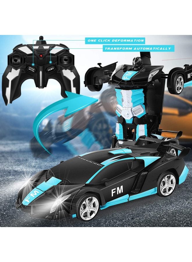 Children's Electric Car Robot Gesture Induction Charging Remote Control Deformation Toy Car 5-year-old Toy Boy-Color:1:18 Rambo Police Car-Proportion:40MHz Remote Control (no Power Package) - Image 2