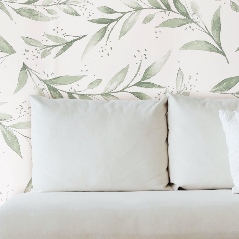 1 Roll Wall Paper Dormitory Wallpaper Leaf Pattern Decorative Wall Sticker Decal - Image 4