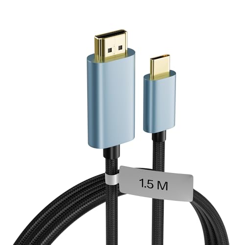 Basesailor USB Type C to HDMI 2.0 Cable 1.5M, High Speed 18Gbps 4K@60Hz UHD Adapter Cord, Male to Male, Compatible with TV, Monitor, Laptop, MacBook, iPad Pro, Type-C Smartphones, Projector & More - Image 1