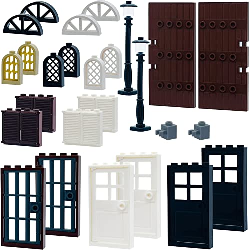 Miutrue Building Bricks Kit Glasses Windows and Doors Set Accessories Compatible for Generic Classic Bricks for Kids Boys Grils Building Kits fits with Major Brands - Image 5