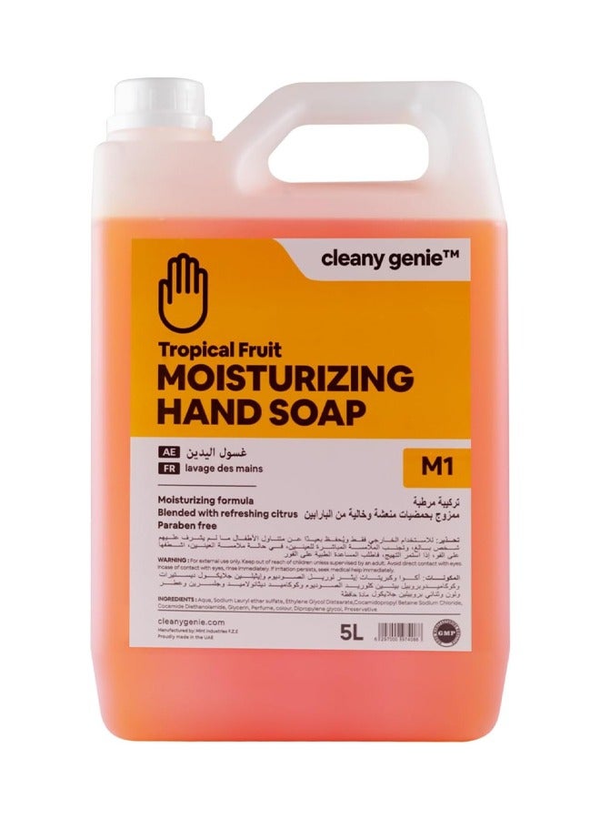 cleany genie Moisturizing Hand Soap Liquid Tropical Fruit Fragrance 5L - Image 1