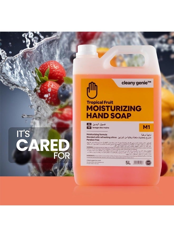 cleany genie Moisturizing Hand Soap Liquid Tropical Fruit Fragrance 5L - Image 2