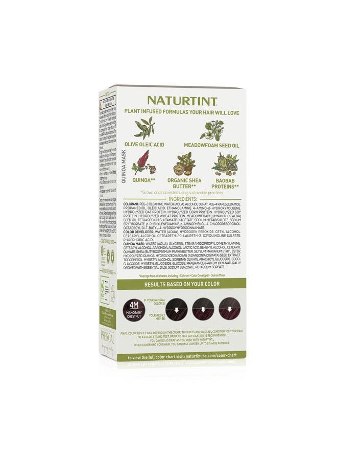 NATURTINT 4M Mahogany Chestnut Permanent Hair Color (Pack of 1), Ammonia Free, Vegan, Cruelty Free, up to 100% Gray Coverage, Long Lasting Results (Packaging may vary)  - Image 5