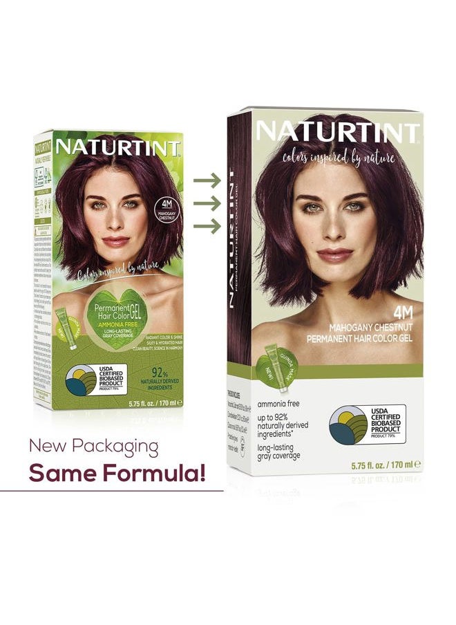 NATURTINT 4M Mahogany Chestnut Permanent Hair Color (Pack of 1), Ammonia Free, Vegan, Cruelty Free, up to 100% Gray Coverage, Long Lasting Results (Packaging may vary)  - Image 2