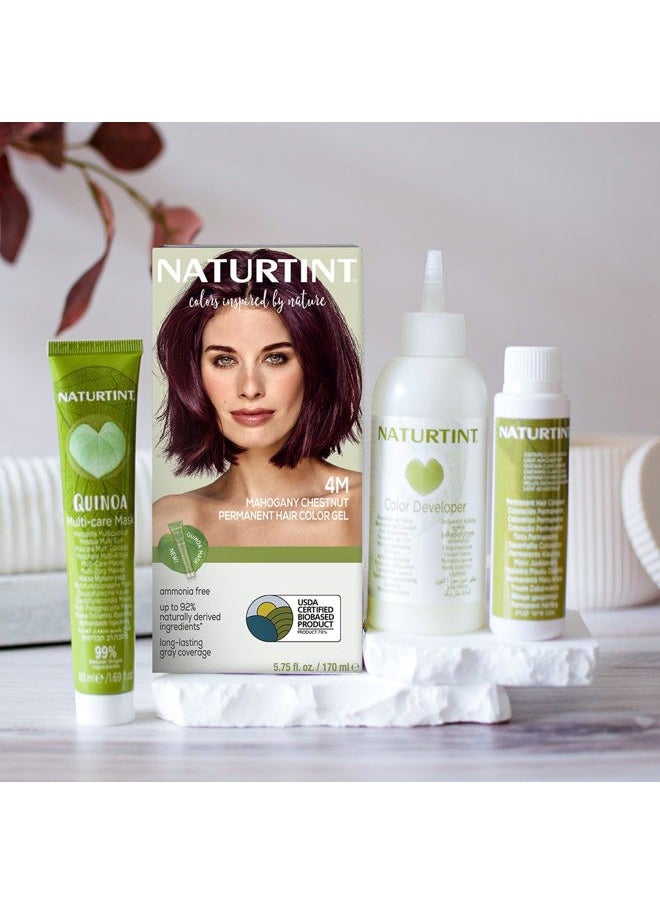 NATURTINT - 4M Mahogany Chestnut Permanent Hair Color (Pack of 1), Ammonia Free, Vegan, Cruelty Free, up to 100% Gray Coverage, Long Lasting Results (Packaging may vary) - Image 1