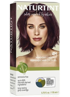 4M Mahogany Chestnut Permanent Hair Color (Pack of 1), Ammonia Free, Vegan, Cruelty Free, up to 100% Gray Coverage, Long Lasting Results (Packaging may vary)