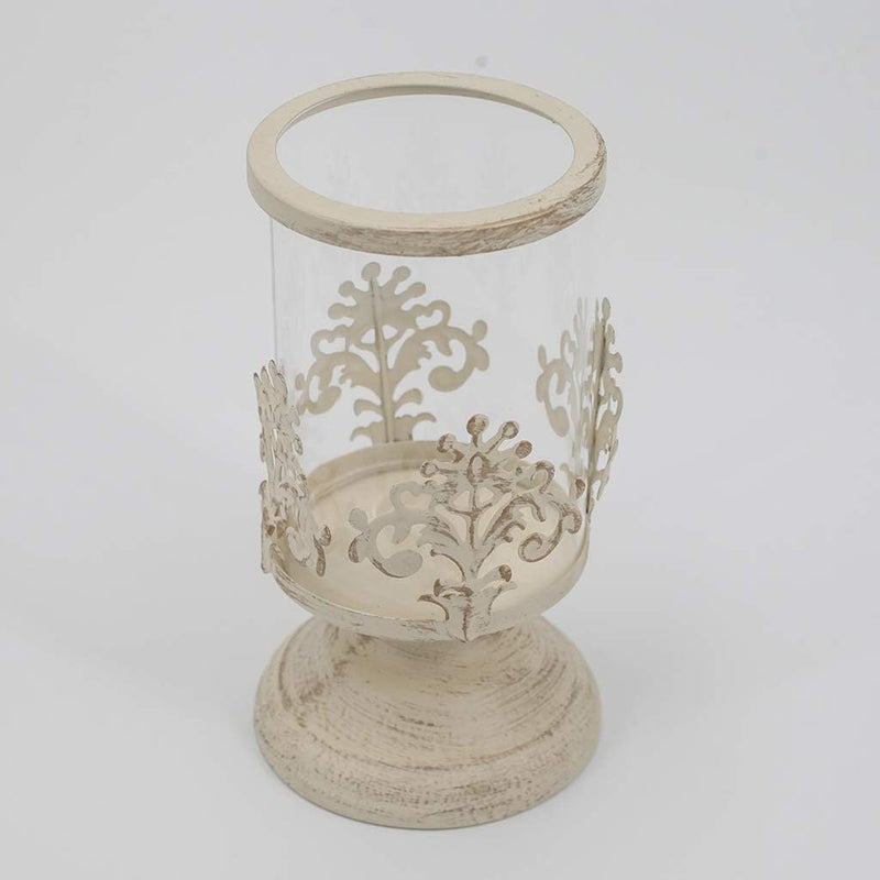 klarako Vintage Metal Pillar Candlestick Tealight Candle Holder Lantern Lamp with for Home Wedding DIY Decor, As Shown, S - Image 2