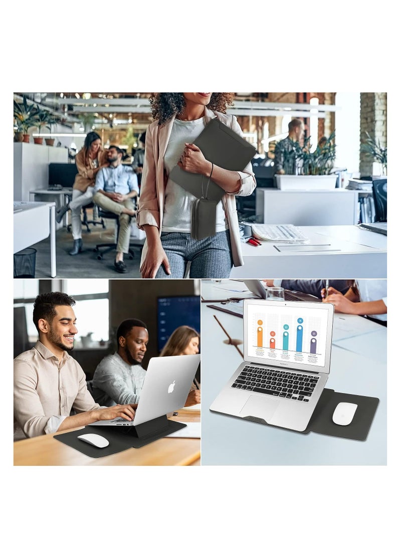 SYOSI حقيبة جلدية للكمبيوتر المحمول مقاس 13-14 بوصة - Image 5