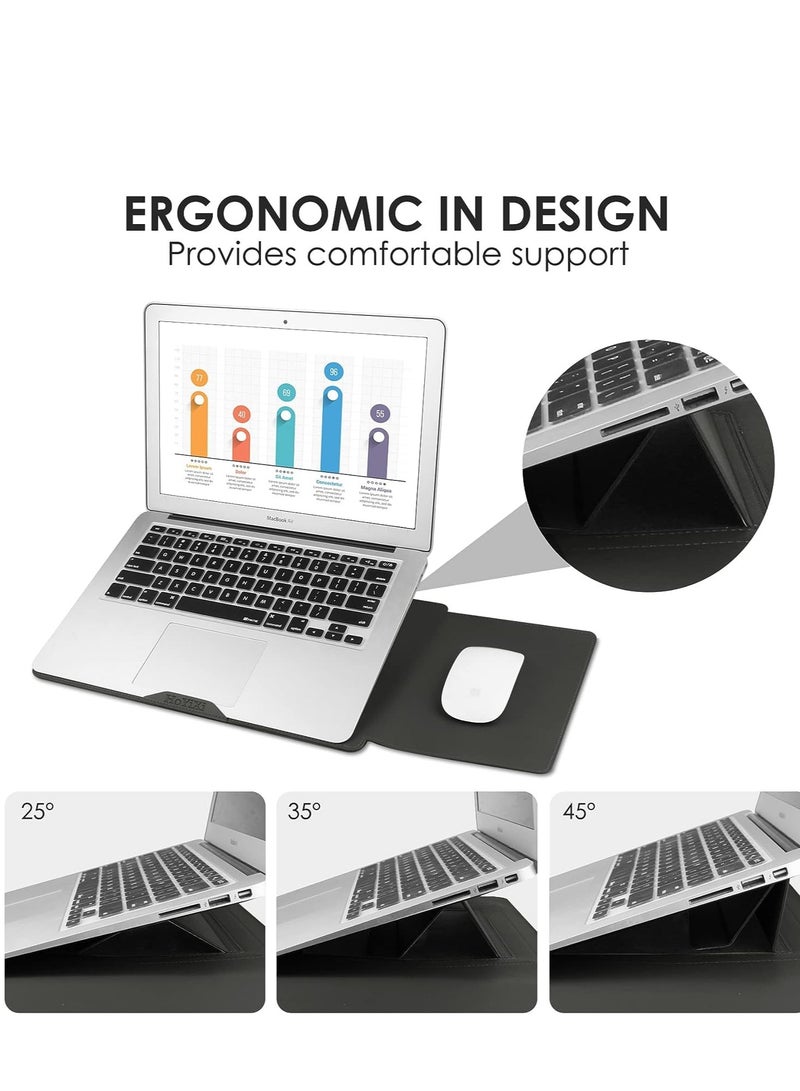 SYOSI حقيبة جلدية للكمبيوتر المحمول مقاس 13-14 بوصة - Image 4