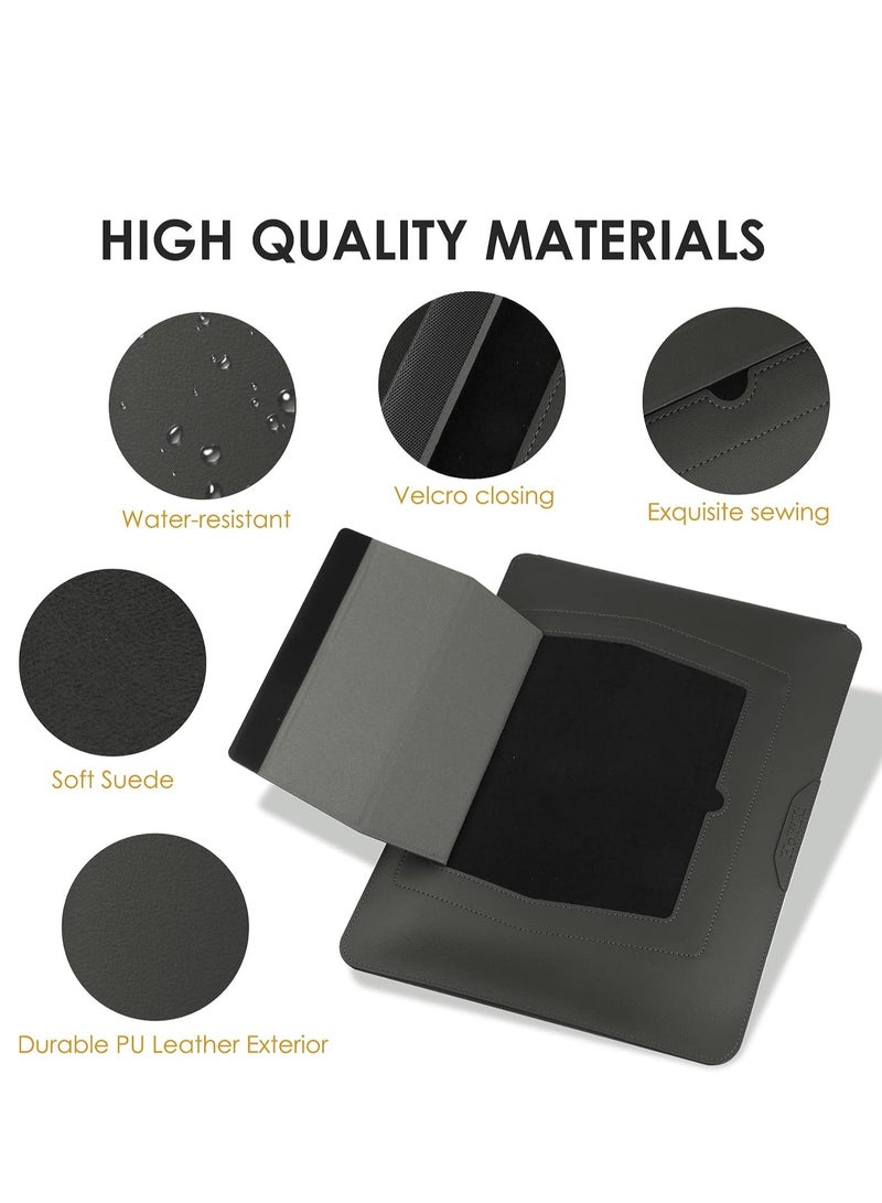 SYOSI حقيبة جلدية للكمبيوتر المحمول مقاس 13-14 بوصة - Image 2