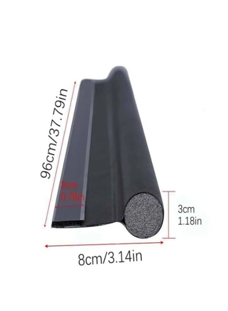 Door Bottom Stopper Stop Insects 8 x 96 x 3 cm Black 1 piece - Image 5