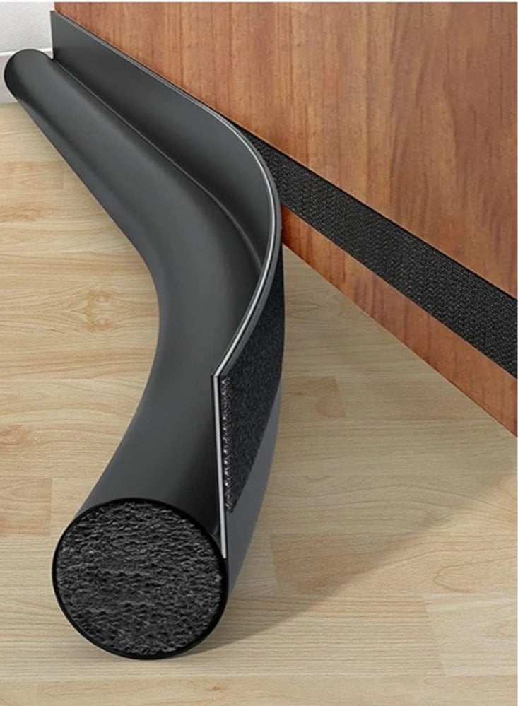 Door Bottom Stopper Stop Insects 8 x 96 x 3 cm Black 1 piece - Image 1