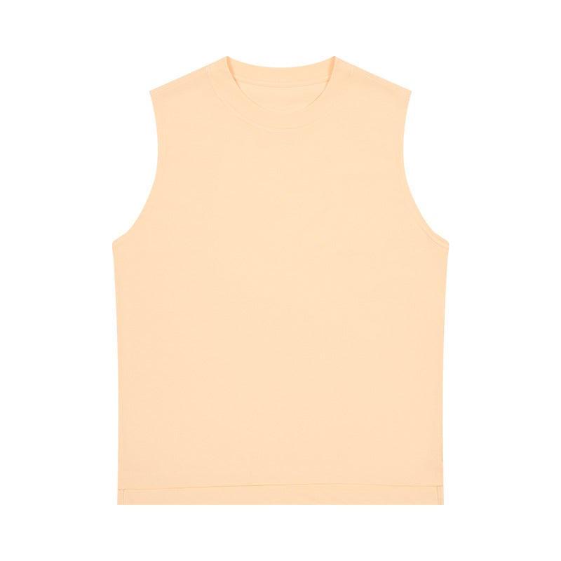 Summer Ice Cotton Mens Traceless Vest Loose White Waistcoat Sleeveless T-shirt Mens Sports and Fitness Breathable T-shirt Lotus Purple  - Image 3