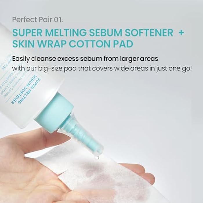 ilso Super Melting Sebum Softener, 5.29 fl oz, with 40 Skin Wrap Cotton Pads included, Pore Cleansing Solution, Blackhead Softener, Melts Away Blackheads & Sebum, Korean Skincare - Image 5