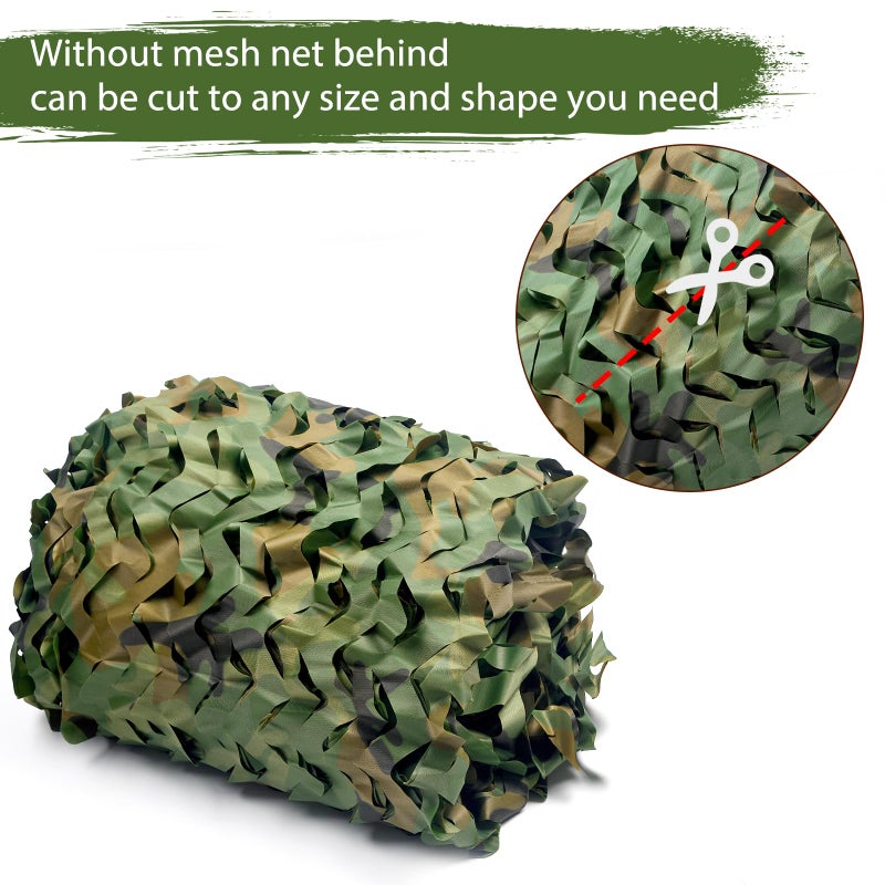 Yeacool Party Decor Camouflage Netting Dinosaur Birthday Theme Camo Tarp Sheerness Camo Netting Strong for Hunting Blind Deer Stand Cover (Woodland Camo, 32.8ftx4.9ft, 10m*1.5m) - Image 3