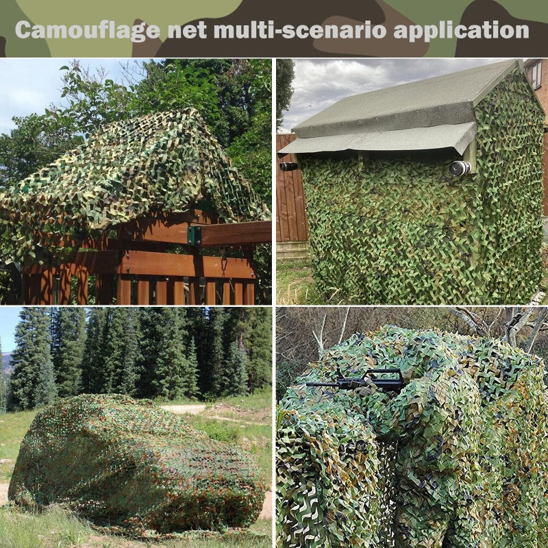Yeacool Party Decor Camouflage Netting Dinosaur Birthday Theme Camo Tarp Sheerness Camo Netting Strong for Hunting Blind Deer Stand Cover (Woodland Camo, 32.8ftx4.9ft, 10m*1.5m) - Image 5