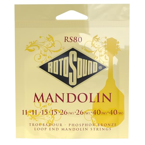Rotosound RS80 Troubadour Phosphor Bronze Loop End 8 String Mandolin Strings - Image 5