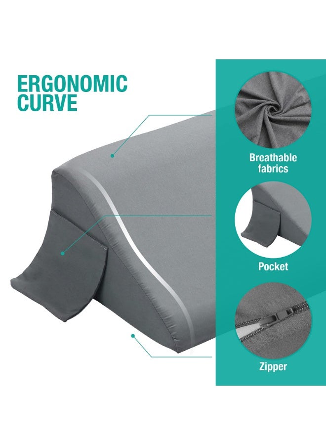 NIBEMINENT King Bed Wedge Pillow for Headboard Gap/Bed Gap Filler/Mattress Wedge to Fill 0-6" Gap Between Headboard and Mattress  - Image 5