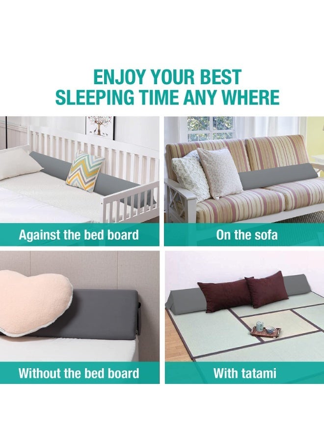 NIBEMINENT وسادة سرير ملكية لسد الفجوة بين السرير واللوح الخلفي / سد الفجوة بين السرير / وسادة مرتبة لسد الفجوة من 0-6 بوصة بين اللوح الخلفي والمرتبة - Image 3