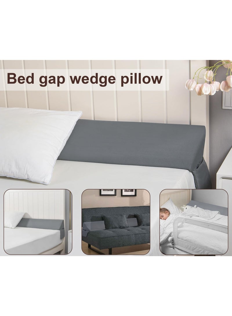 NIBEMINENT وسادة سرير ملكية لسد الفجوة بين السرير واللوح الخلفي / سد الفجوة بين السرير / وسادة مرتبة لسد الفجوة من 0-6 بوصة بين اللوح الخلفي والمرتبة - Image 1