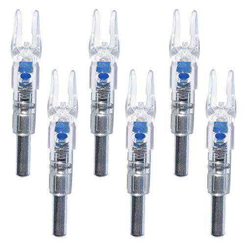 Reikawa 6PCS-S Lighted Nocks for Arrows with .244/6.2mm Inside Diameter Compound Bow Arrow Nock for Hunting Shooting - Image 1
