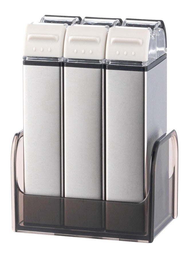 Il Pregio Double Spice Stainless Steel Seasoning Jar Shaker - 2 in 1 Salt and Pepper Dispenser with Adjustable Pour Holes (3) - Image 1