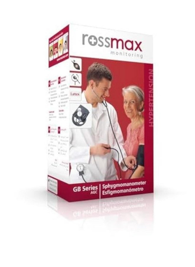 Rossmax Rossmax GB102 Swiss Desgin Aneroid Blood Pressure Monitor (Black) with Stethoscope 