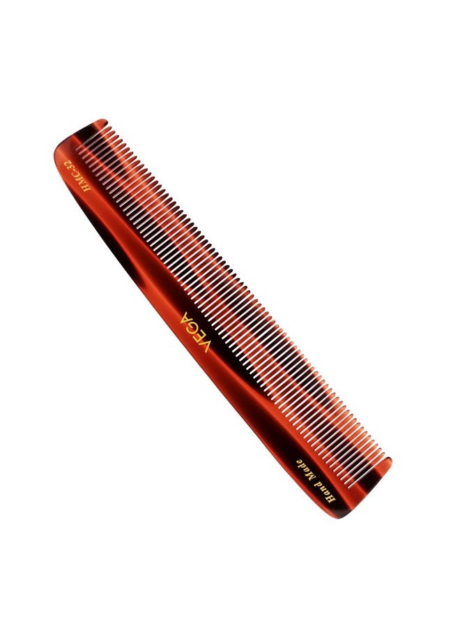 Vega Vega Tortoise Shell Pattern Dressing Hair Comb,Handmade, (India's No.1* Hair Comb Brand)For Men and Women, (HMC-32)  - Image 1