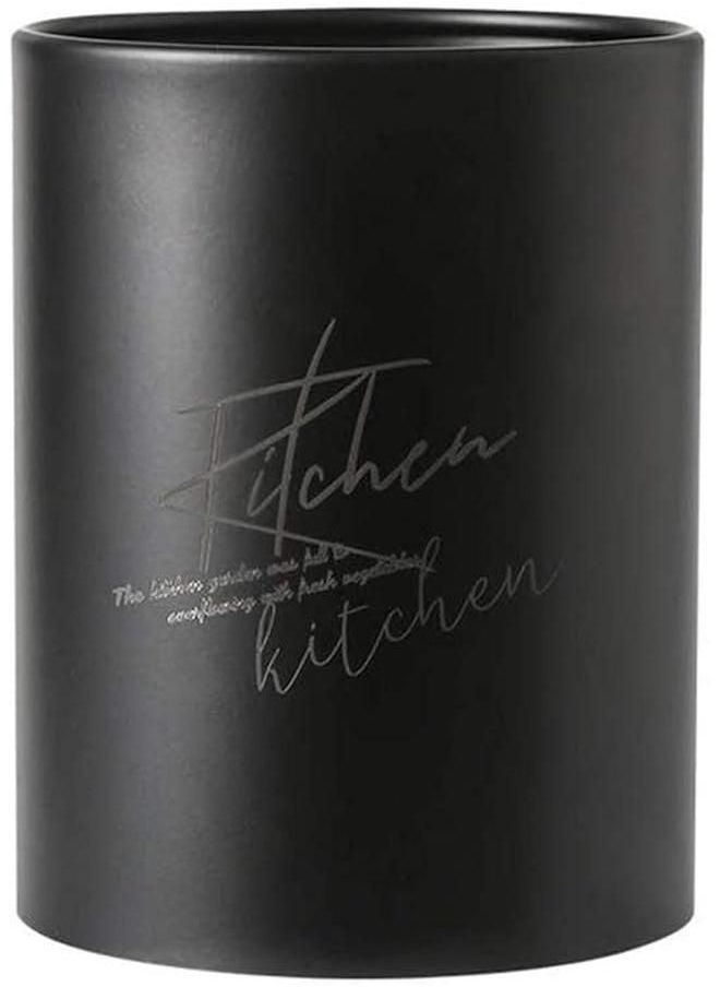 Stainless Steel Kitchen Utensil Storage Utensil Box 13 * 10cm Metal Utensil Holder Cutlery Holder, Black||B