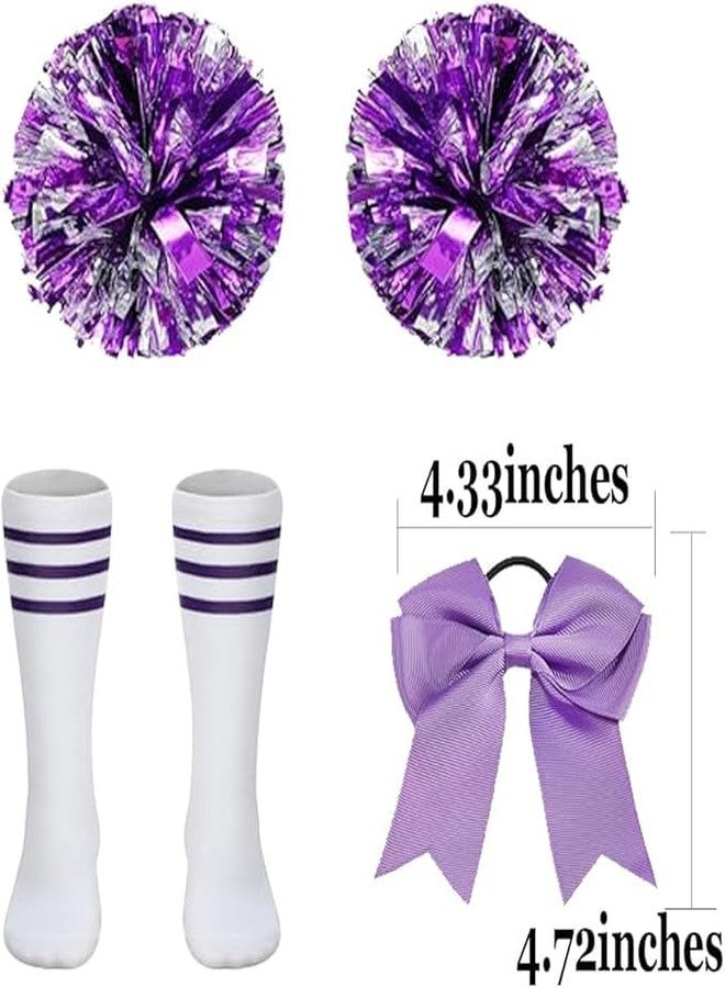 TOONRAIN Complete purple 5-Piece Cheerleading Kit for Kids - Soft, Breathable, and Comfortable - Image 3