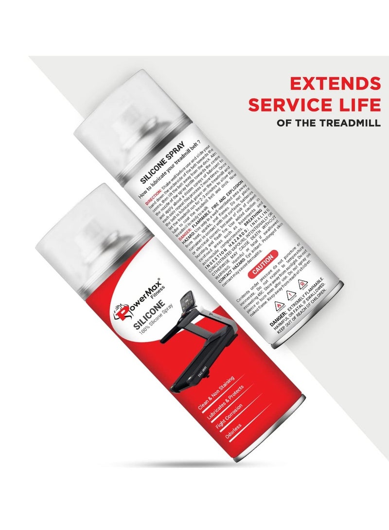 Powermax Fitnessâ® Pms-500S Multi-Purpose 100% Pure Silicone Treadmill Spray Lubricant Oil, Full Belt Width Lubrication, No Odor & No Propellants, Nozzle Cap For Easy Application For All Treadmills - Image 4