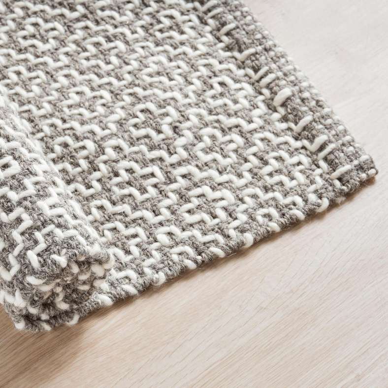 Pan Home Aiken Handwoven Wool Dhurrie - Natural - Image 2