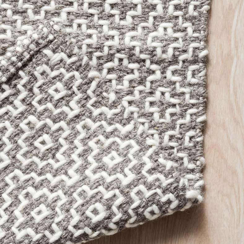 Pan Home Aiken Handwoven Wool Dhurrie - Natural - Image 3