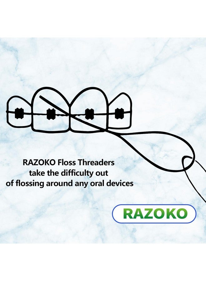 RAZOKO Floss Threaders Dental Floss Threaders For Braces Bridges And Implants 210Pcs (Pack Of 3) - Image 4