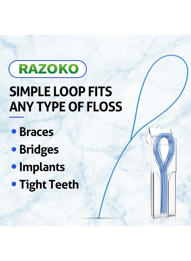RAZOKO Floss Threaders Dental Floss Threaders For Braces Bridges And Implants 210Pcs (Pack Of 3) - Image 3