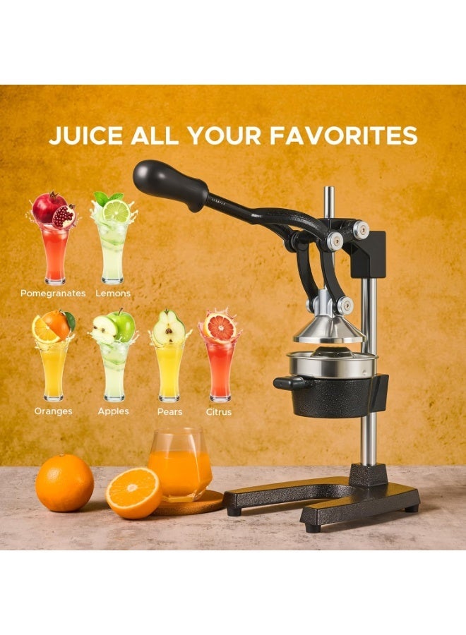 Professional Manual Citrus Juicer – Heavy-Duty Metal Hand Press for Lemon, Lime, Orange, Grapefruit & Pomegranate, Seedless Fresh Juice Extractor for Home & Commercial Use - Image 5