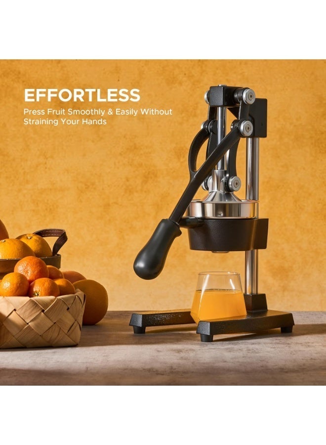 Professional Manual Citrus Juicer – Heavy-Duty Metal Hand Press for Lemon, Lime, Orange, Grapefruit & Pomegranate, Seedless Fresh Juice Extractor for Home & Commercial Use - Image 4