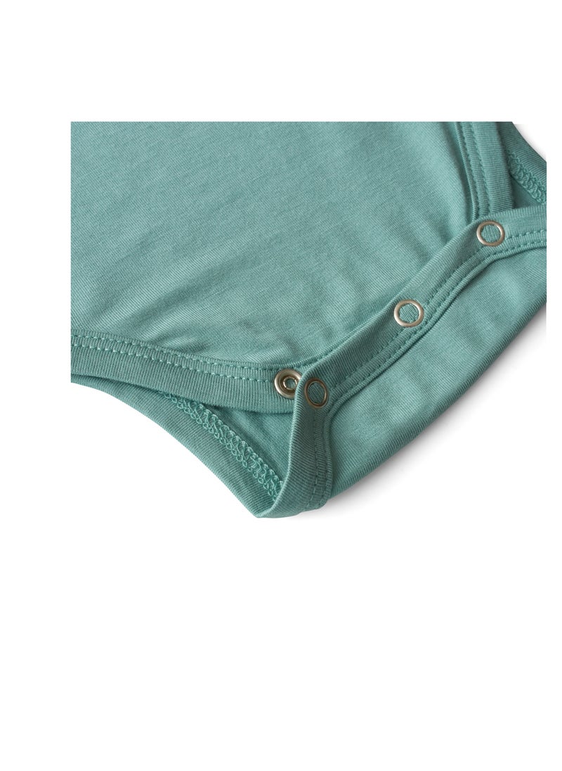 Anvi Baby Organic Bamboo Spandex Bodysuit- Soft Sage 0 to 3 months  - Image 1