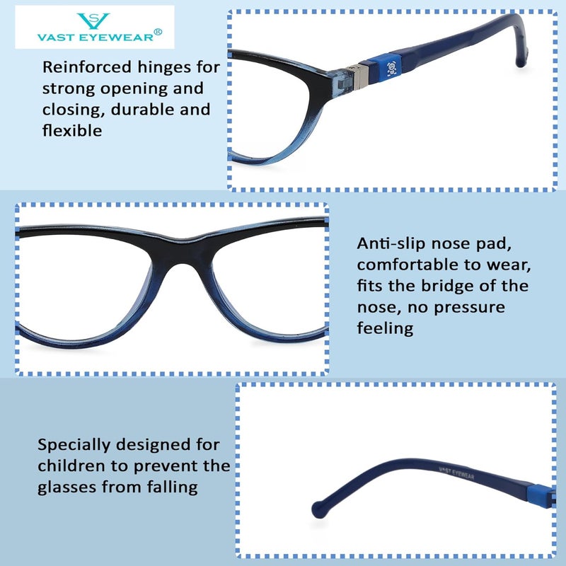Vast Junior For Kids Age 6-10 yrs Eyeglasses For Eye Protection | Round - Image 5