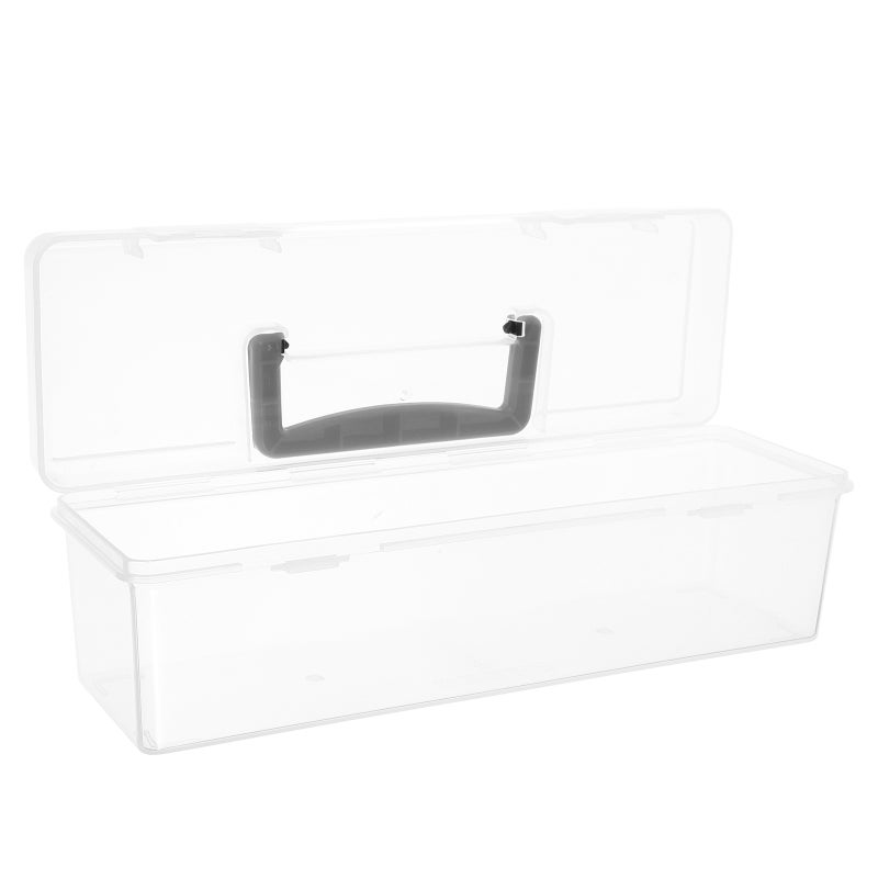 Small Parts Organizer Case with Transparent Lid Portable Tool Box for Mini Tool Box for Crafts and Stationery Storage Washi Tape Organizer 30.00X9.70X8.60cm - Image 4