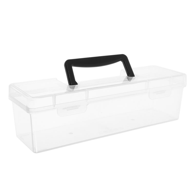 Small Parts Organizer Case with Transparent Lid Portable Tool Box for Mini Tool Box for Crafts and Stationery Storage Washi Tape Organizer 30.00X9.70X8.60cm - Image 3