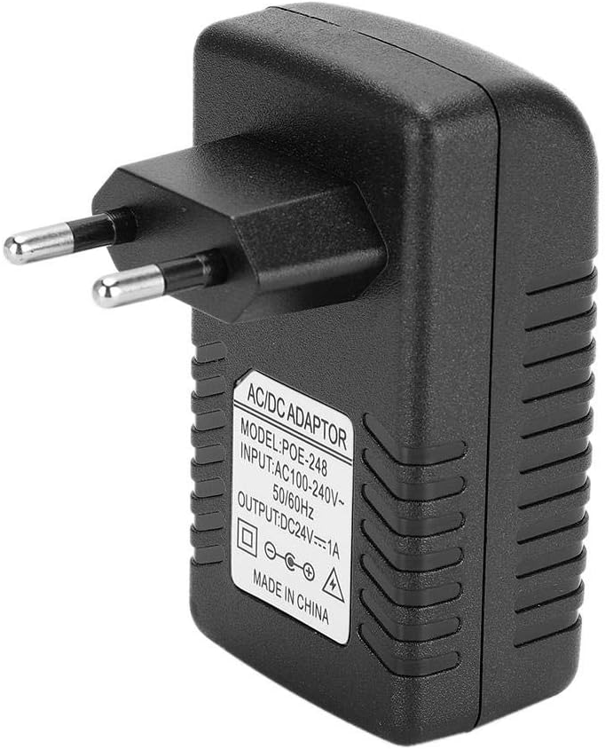 comfrt POE Injector, DC 24V 1A Power Adapter Plug, Mini POE Injector Wall Wart Plug,EU/US Standard Optional 100-240V(US) - Image 1