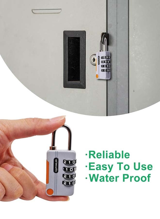 YIM-VIBEHAUS 2 Pieces Combination Padlock, Waterproof Luggage Lock for School Gym Locker, Gate, Shed, Resettable 4 Digit Code Security Combination Lock for Travel Suitcase Luggage - Image 4