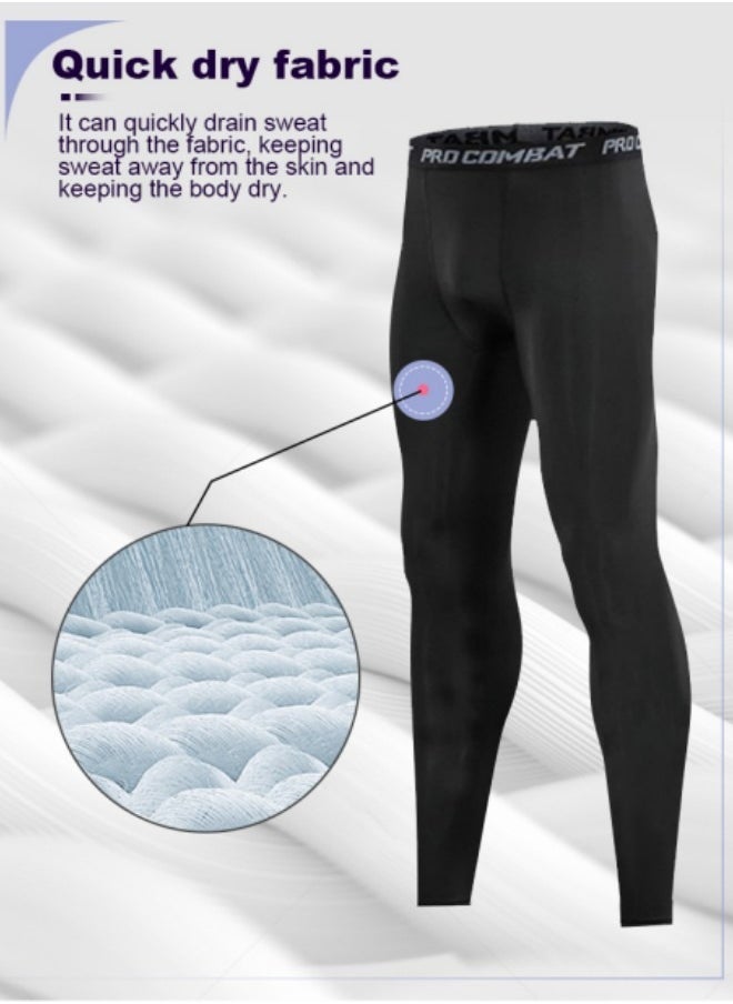 GGEROU - Kids Boys Tracksuit Gym Compression Tight Tights Long Sleeve Jogging Leggings and Shirts Kids Sports Training Set - Image 1