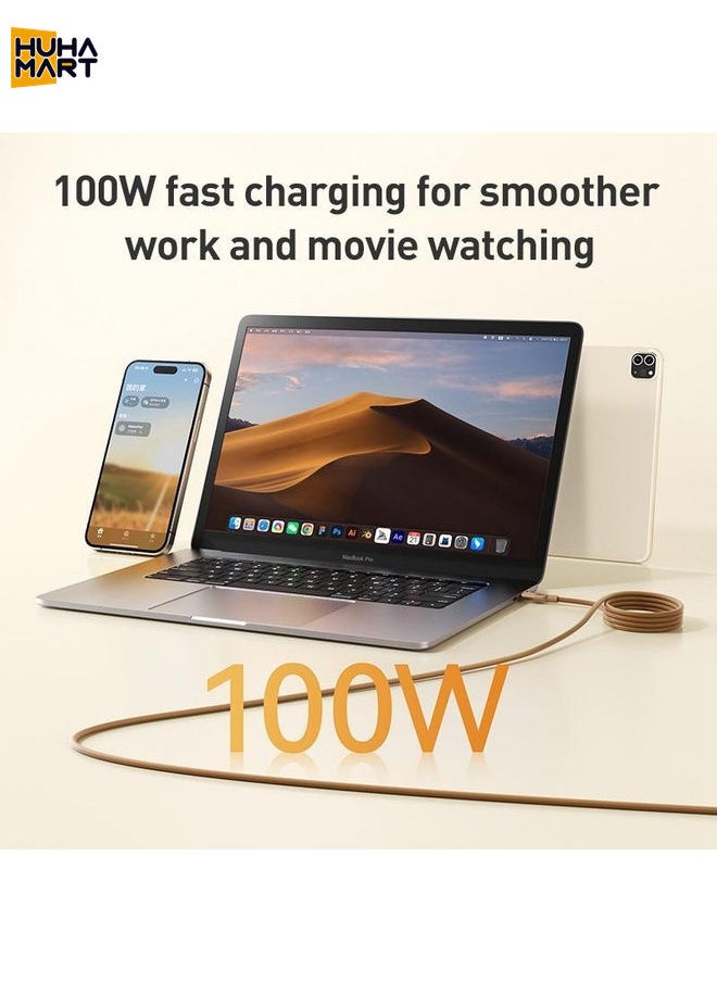 HuHa Mart Momax Mag.Link Magnetic 100W USB-C / Type-C to USB-C / Type-C Data Cable, Length:2m(Black)  - Image 3