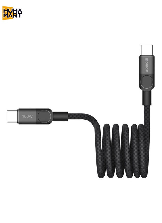 HuHa Mart Momax Mag.Link Magnetic 100W USB-C / Type-C to USB-C / Type-C Data Cable, Length:2m(Black)  - Image 2