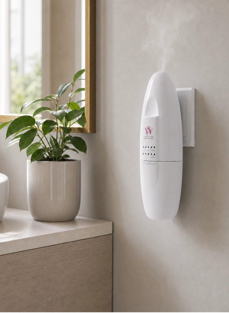 West Story Mini Electric Diffuser Covers 50 to 100 cubic meters Suitable for small spaces, 100ml essential oil bottle, nano technology scent diffuser, easy control via Bluetooth to adjust the aroma intensity, operating hours and operating days, there is a child safety lock, spreads the scent evenly in the place, can be wall mounted - Image 1