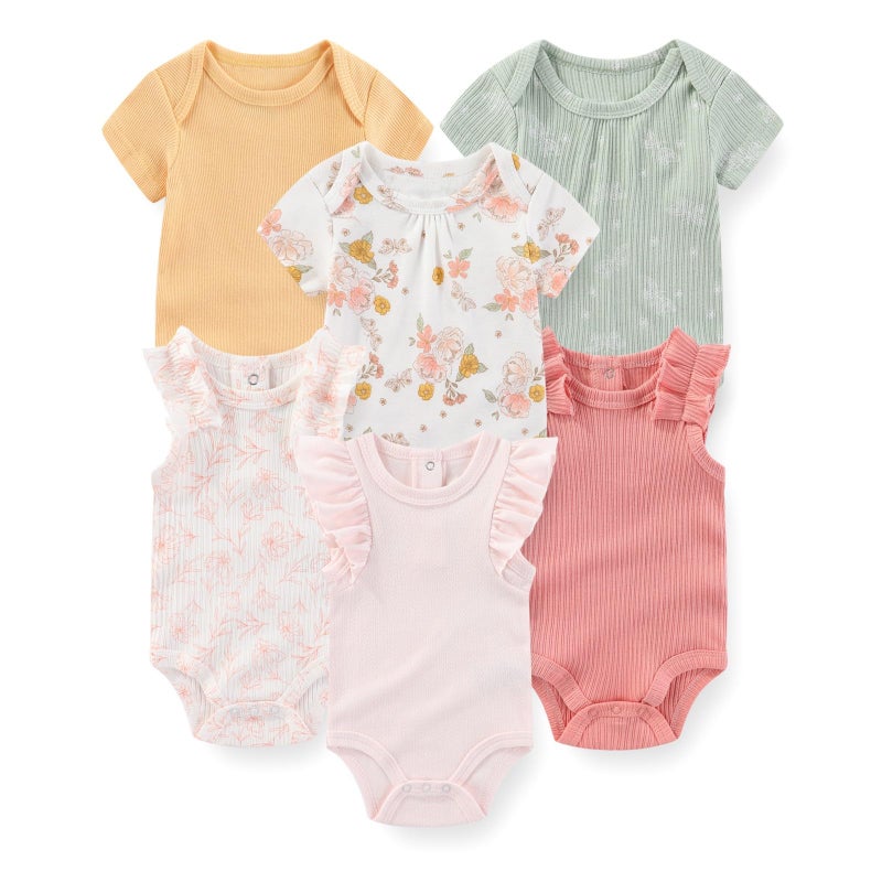 JELYLOVE Fashion Baby Boy Girl Bodysuits 6-Pack Casual Cotton Soft Infants Outfit New born Clothes - Image 1