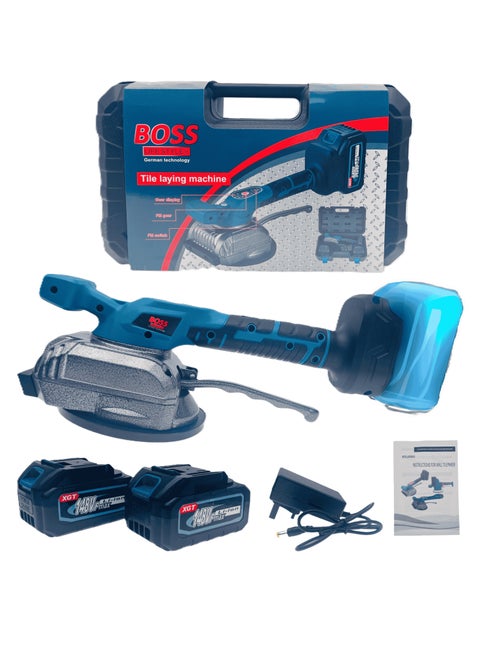 Cordless Tile Vibrator: High-Frequency Adjustable Speed Tool with 11000RPM 80kg Suction Capacity 148VF Battery for Professional Tile Installation